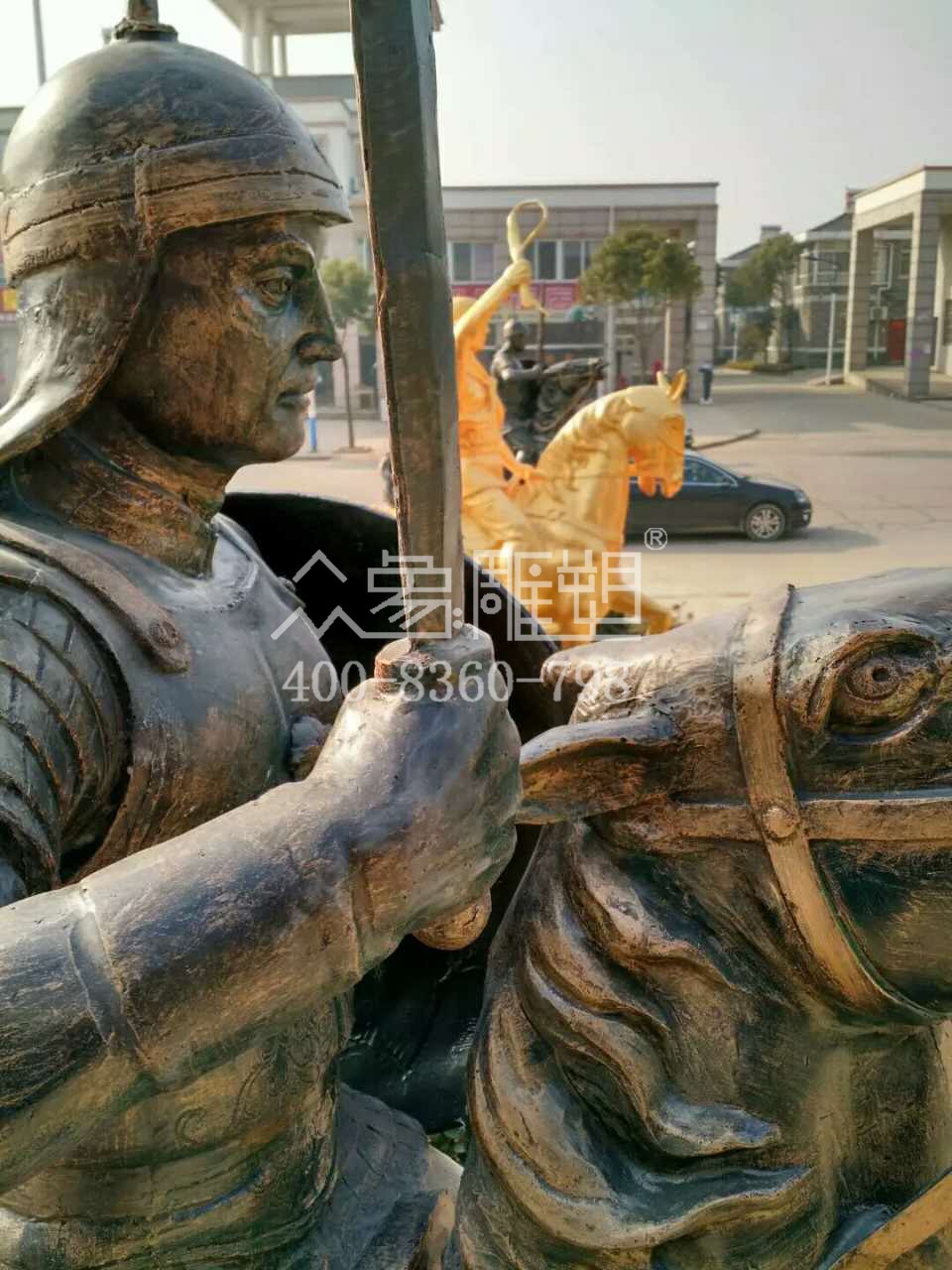 大成鎮(zhèn)國(guó)王與騎士玻璃鋼雕塑