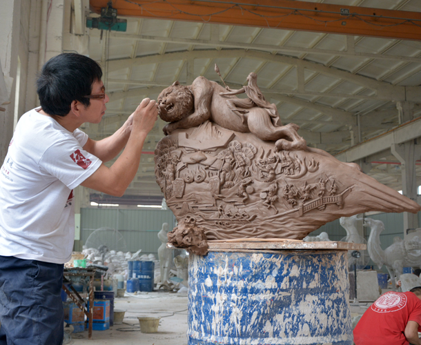 蘇州眾象雕塑“天工開物”雕塑大賽獲獎作品緊張制作中