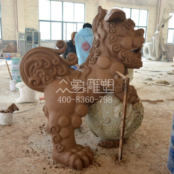 大成鎮玻璃鋼彩繪獅子